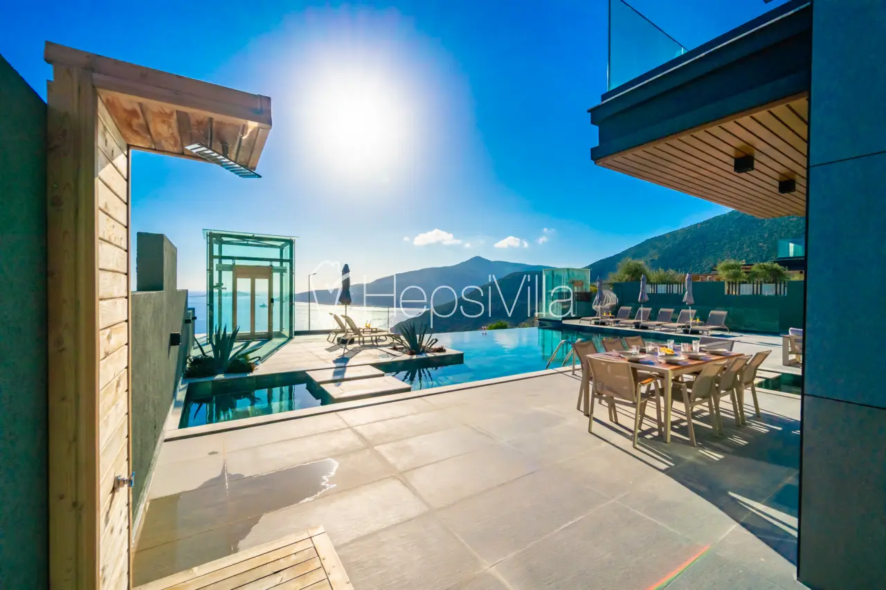 Villa Aura G, Kalkan merkezde deniz manzaralı 10 kişilik lüks villa - Hepsi Villa